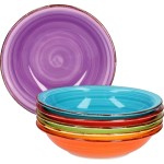 Talíře na polévku hluboké sada 6 ks 21 cm barevné COLOURS