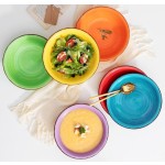 Talíře na polévku hluboké sada 6 ks 21 cm barevné COLOURS