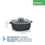 KELA Pekáč čtvercový s poklicí 28 cm KERROS