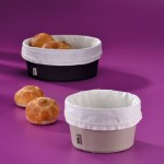 KELA Košík na chleba Grana PU kůže černá 11,0cm 19,0cm