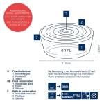Dóza na potraviny skladovací Aurelia sklo 4,5cm 11,5cm 0,17l