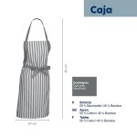 Zástěra Caja 55% bavlna/45% bambus šedá 80x67 cm