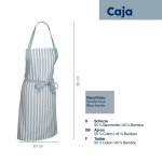 Zástěra Caja 55% bavlna/45% bambus světle modrá 80x67 cm