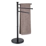 Držák na ručníky Swing lakovaná nerez, černý 85,5 x 28,5