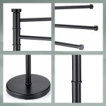 Držák na ručníky Swing lakovaná nerez, černý 85,5 x 28,5