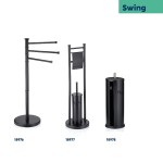 Držák na ručníky Swing lakovaná nerez, černý 85,5 x 28,5