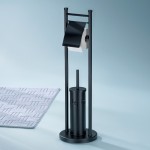 WC sada Swing, černá 22x77,5 cm