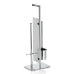 KELA WC sada Style s držákem náhradní role lesklý kov 26,0x18,0x71,0cm