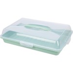 Plastový servírovací tác s víkem 44 x 31 cm zelená