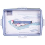 Plastový servírovací tác s víkem 44 x 31 cm zelená