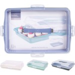 Plastový servírovací tác s víkem 44 x 31 cm zelená