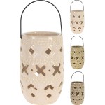 Keramická lampa 23 cm s rukojetí béžová