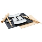 EXCELLENT Sushi set porcelán/břidlice/bambus sada 11ks