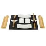 EXCELLENT Sushi set porcelán/břidlice/bambus sada 11ks
