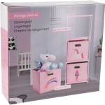 Skříňka se 3 boxy dětská růžová
