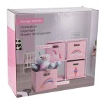 Zásuvková skříňka dětská 4 úložné boxy růžová