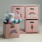 Zásuvková skříňka dětská 4 úložné boxy růžová