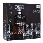 Whiskey set karafa + sklenice sada 5 ks křišťálové sklo, 0,9L