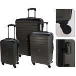 Sada plastových cestovních kufrů 3 ks 50 / 60 / 70 cm antracitová