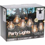 Zahradní párty osvětlení 20 LED světel teplá bílá