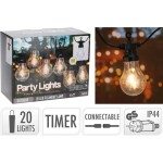 Zahradní párty osvětlení 20 LED světel teplá bílá