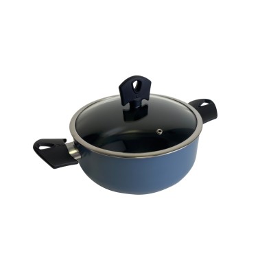 Kastrol s poklicí a nepřilnavým povrchem NOIA 20 cm modrá