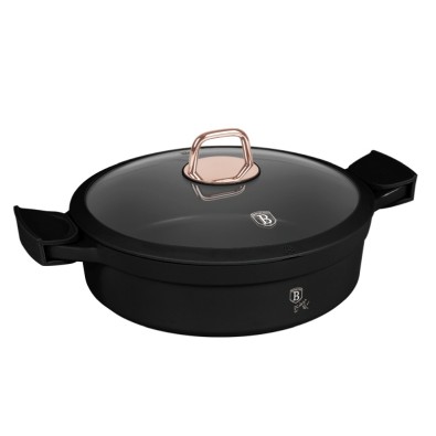 Kastrol s titanovým povrchem a poklicí 28 cm Black Rose Collection