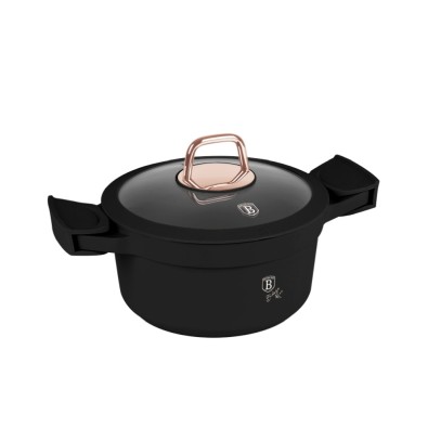 Kastrol s titanovým povrchem a poklicí 20 cm Black Rose Collection