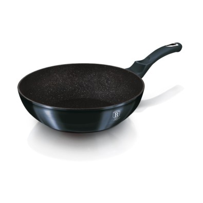BERLINGERHAUS Wok s mramorovým povrchem 28 cm Metallic Line Aquamarine Edition