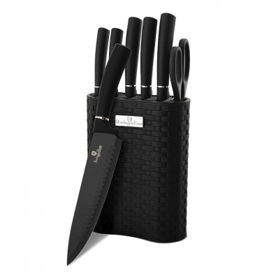 BERLINGERHAUS Sada nožů ve stojanu 7 ks Royal Black Collection