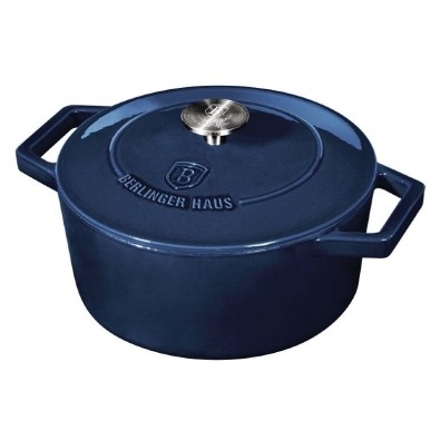 BERLINGERHAUS Pekáč litinový s poklicí 20 cm Aquamarine Metallic Line