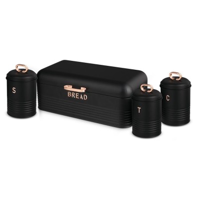 BERLINGERHAUS Chlebovka a dóza na potraviny sada 4 ks Black Rose Collection