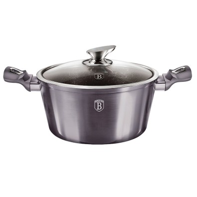 BERLINGERHAUS Kastrol s poklicí s mramorovým povrchem 30 cm Carbon PRO Line
