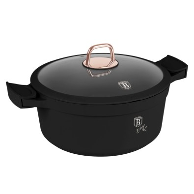 Kastrol s titanovým povrchem a poklicí 28 cm Black Rose Collection