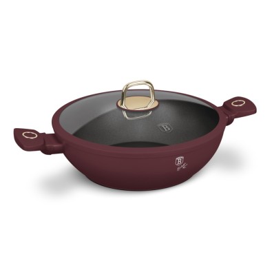 Pánev wok s poklicí a titanovým povrchem 30 cm Leonardo Collection