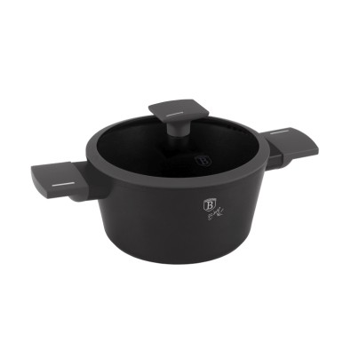 Kastrol s titanovým povrchem a poklicí 20 cm Antracit Collection
