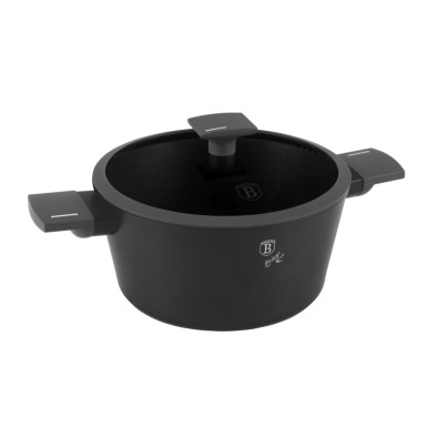 Kastrol s titanovým povrchem a poklicí 24 cm Antracit Collection