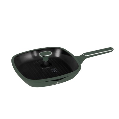 Pánev grilovací s titanovým povrchem a poklicí 28 cm Matte Green Collection