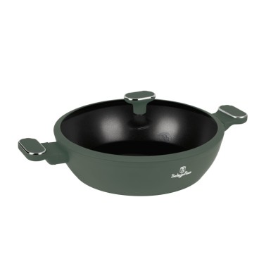 Kastrol s titanovým povrchem a poklicí 30 cm Matte Green Collection