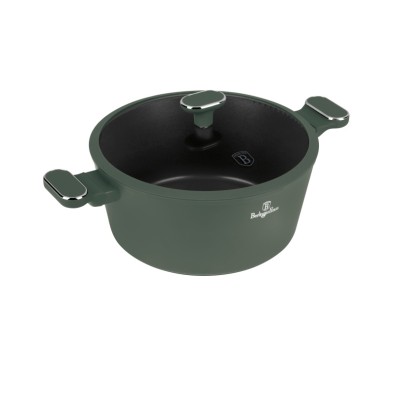 Kastrol s titanovým povrchem a poklicí 28 cm Matte Green Collection