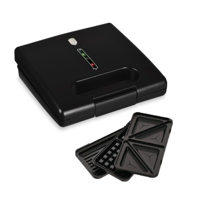 Sendvičovač 3 v 1 s nepřilnavým povrchem 780 W Matte Black Collection