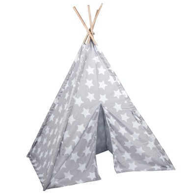 Dětský stan teepee 120x120x150cm šedá