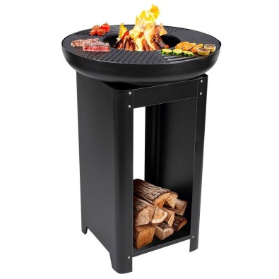 Přenosné zahradní ohniště s grilem a stojanem TEPPANYAKI