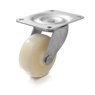 ERBA Kolo nylonové bílé otočné 100 mm / 150 kg