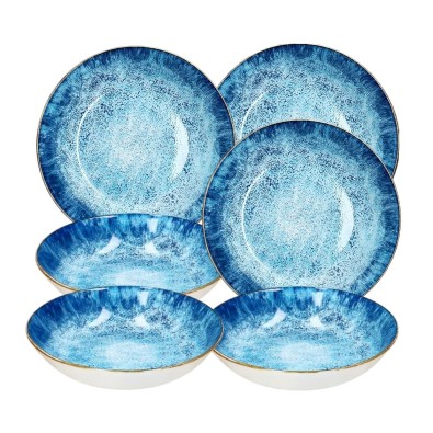Talíř na polévku hluboký sada 6 ks porcelán 20 cm OCEAN