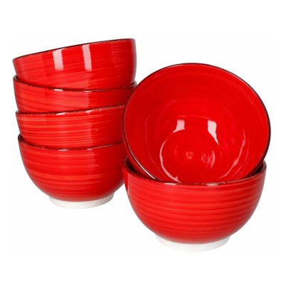 Miska na polévku sada 6 ks 12 cm červená RUBY RED