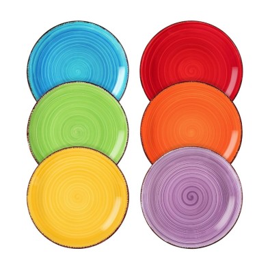 Jídelní sada talířů 6 ks 26 cm barevné COLOURS