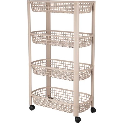 Kuchyňský vozík 4patrový 79 cm béžová