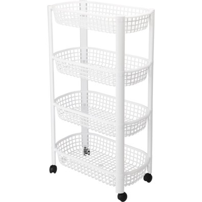 Kuchyňský vozík 4patrový 79 cm bílá