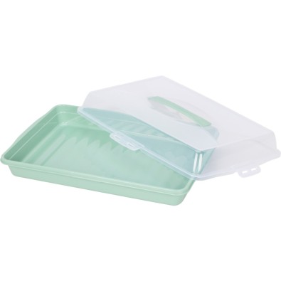 Plastový servírovací tác s víkem 44 x 31 cm zelená